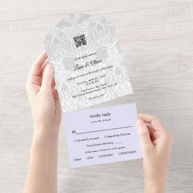 Wedding Invitation | Yumeji-Inspired Design (Déchirure)