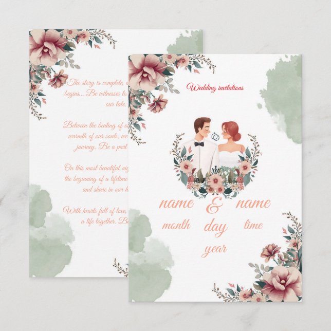 Wedding invitations (Front/Back)