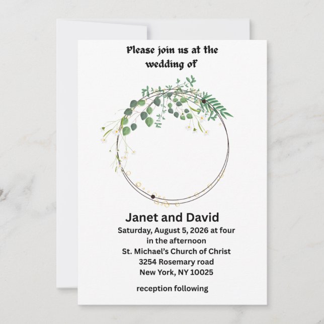 Wedding Invitations (Front)