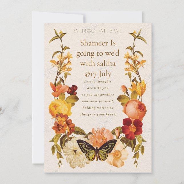 Wedding invitations  (Front)
