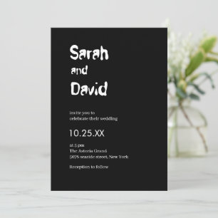 wedding invitations black and white