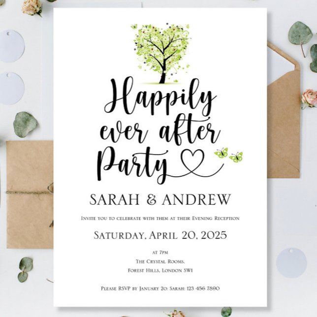 Wedding Invitations Green Spring Happily Ever Afte (Creator Uploaded)