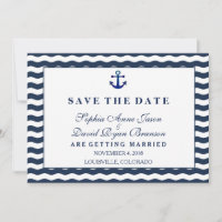 Wedding Invitations | Nautical Navy SAVE THE DATE
