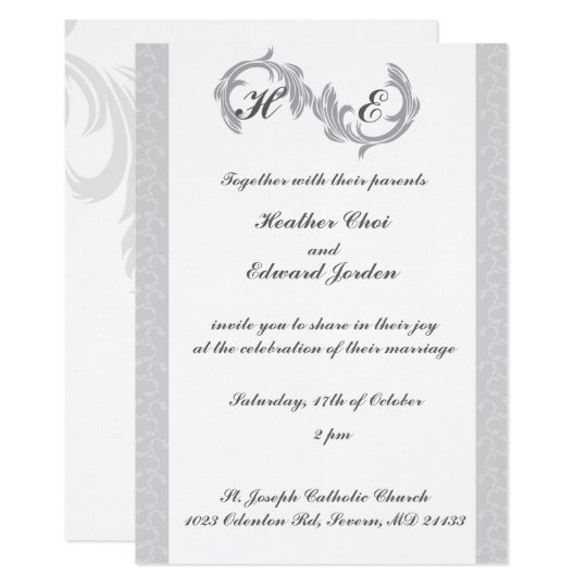 Wedding Invitations Silver