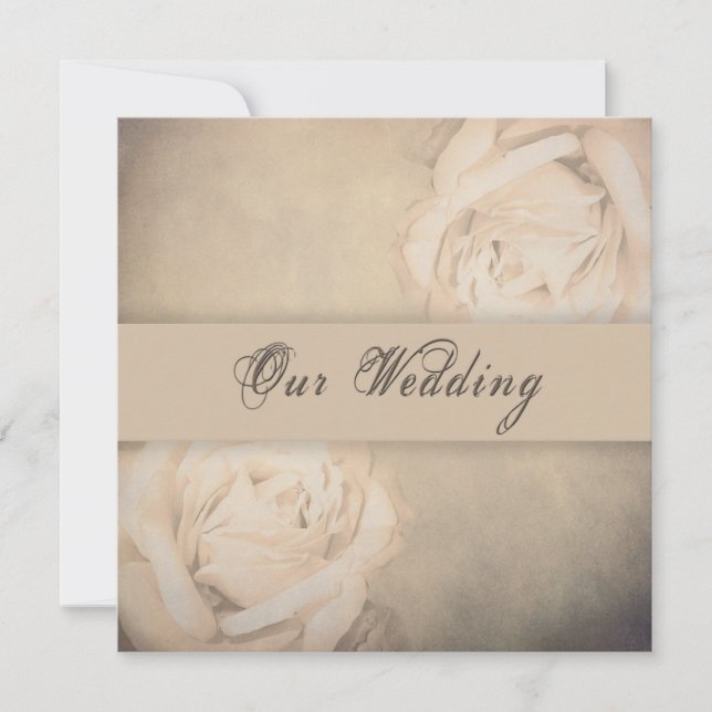 Wedding Invitations - Vintage - Rose (Front)