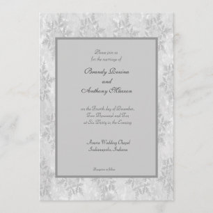 Wedding Invitations winter snowflakes wedding
