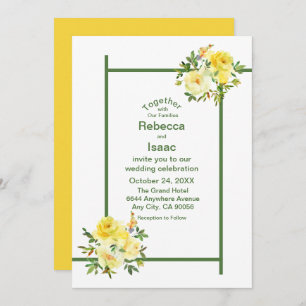 Wedding Invitations - Yellow Roses