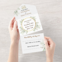 Wedding Invite | All in one | RSVP | Handfasting
