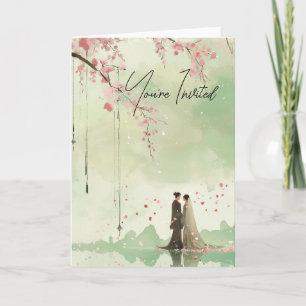 Wedding Invite Green Digital Art