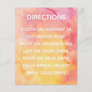 Wedding Invite Insert Card Fresh Flowers