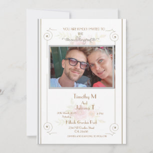 Wedding Invite Personalized Photo Name Address 