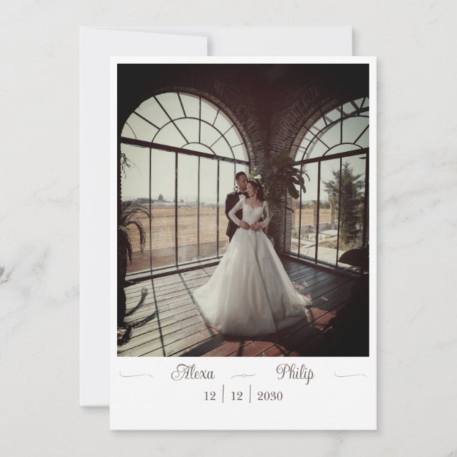 Wedding invite with photo (Front)