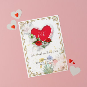 Wedding Invite with Rsvp on Back