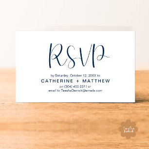 Wedding Invites RSVP Modern Minimalist Reminder