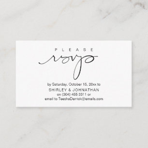 Wedding Invites RSVP via Email or Text Message