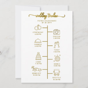 Wedding Itinerary Icon Chic Script Wedding Program