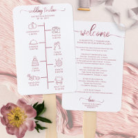 Wedding Itinerary Icon Chic Script Wedding Welcome
