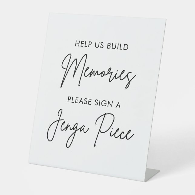 Wedding Jenga Guest Book Sign (Front)