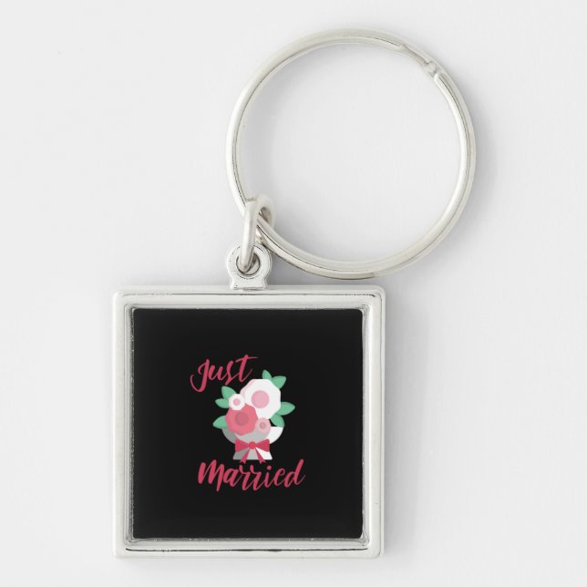 Wedding Just Married Keychain (Front)
