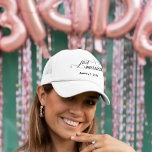 Wedding Just Married Trucker Hat<br><div class="desc">This design was created through digital art. It may be personalized by clicking the customize button and changing the colour, adding a name, initials or your favourite words. Contact me at colorflowcreations@gmail.com if you with to have this design on another product. See more of my creations or follow me at...</div>