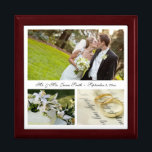 Wedding | Keepsake Box<br><div class="desc">Display your favourite images on the lid of this beautiful jewellery/keepsake box. Made of lacquered wood, the jewellery box comes in Golden Oak, Ebony Black, Emerald Green, and Red Mahogany. Soft felt protects your jewellery and collectibles.</div>