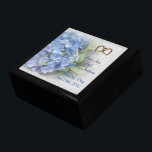 Wedding keepsake box hydrangea<br><div class="desc">Wedding keepsake box with soft focus hydrangea flowers on lace look background with names and date of the wedding couple. Perfect gift for bride and groom to save mementos from their special day. Customize with names and date. You can also change the font and the font colour. This beautiful box...</div>
