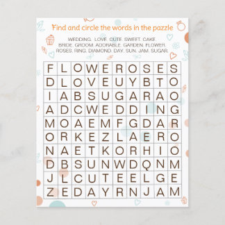 Wedding Kids Activity Find & Circle The Word