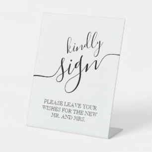 Wedding Kindly sign Pedestal Sign