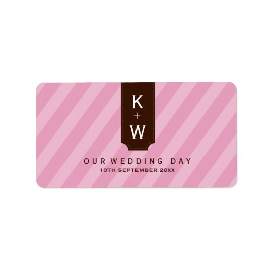 WEDDING LABEL SEALS :: candystripes 3L