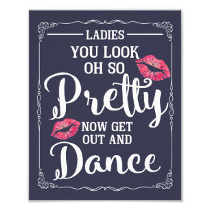 Wedding ladies bathroom sign funny custom colour