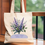 Wedding Lavender Lily of the Valley Tote Bag<br><div class="desc">Wedding bag with lavender and lily of the valley flowers.  Personalized in two places with names of the couple and date of event.</div>