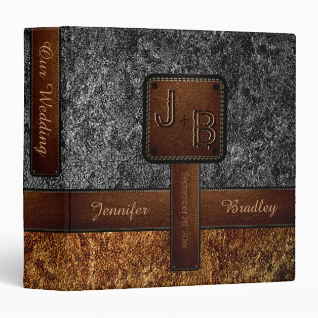Wedding Leather Look Binder (Front/Spine)