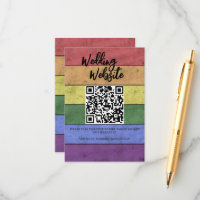 Wedding LGBT flag pride Vintage Enclosure Card