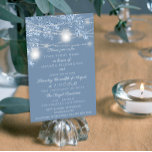 Wedding Lights Jars Rustic Glitter Dusty Blue Invitation<br><div class="desc">A little bit rustic,  a little bit woodland,  a little bit cottage invitation.
Have a special day! 
FlorenceKdesig</div>