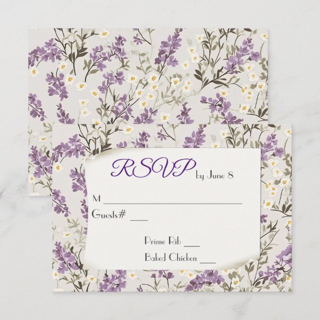 Wedding Lilacs RSVP (Front/Back)