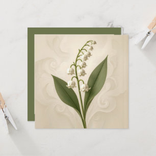Wedding Lily of the Valley Watercolor Invitation