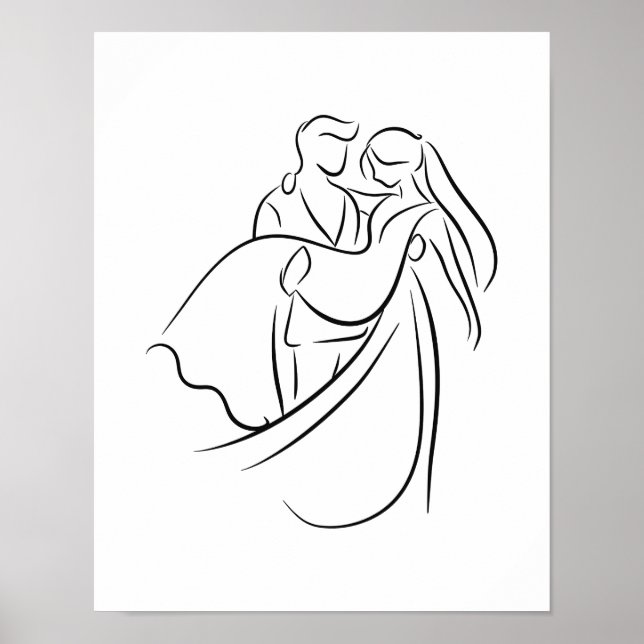 Wedding Line Art Poster (Front)