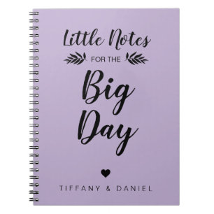 Wedding   Little Note Big Day   Personalized Notebook