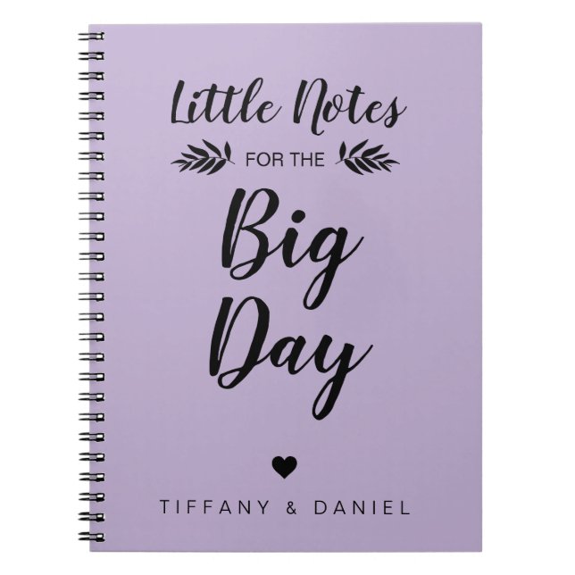Wedding | Little Note Big Day | Personalized Notebook (Front)