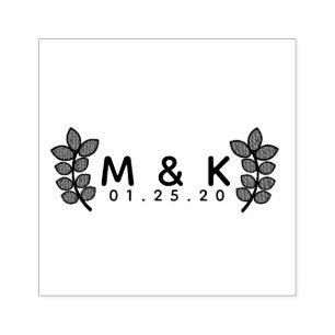 Wedding Logo Branch Self Inking Rubber Stamp