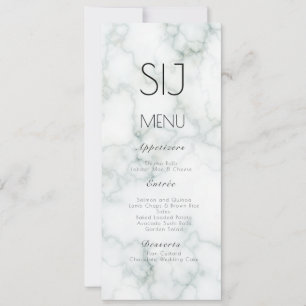 Wedding Logo Simple Marble Concrete Dinner Menu
