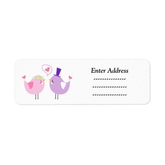 Wedding Love birds address label Sticker