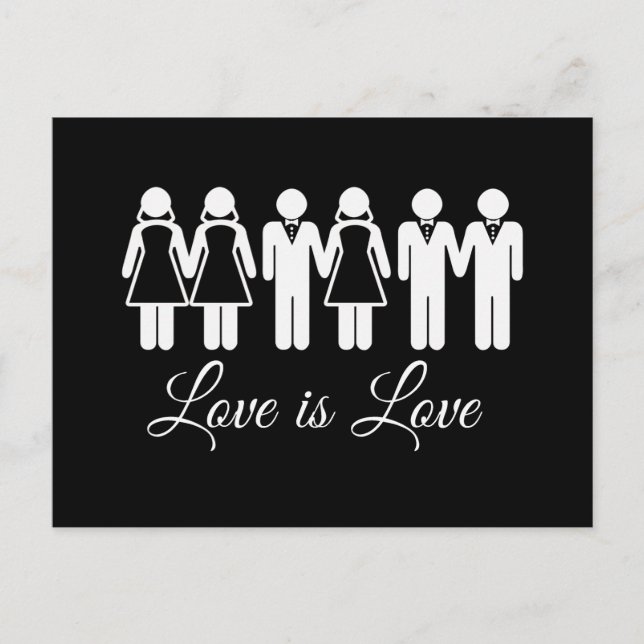 WEDDING LOVE IS LOVE POSTCARD (Front)