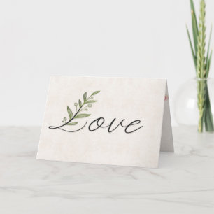 Wedding Love Leaf Card