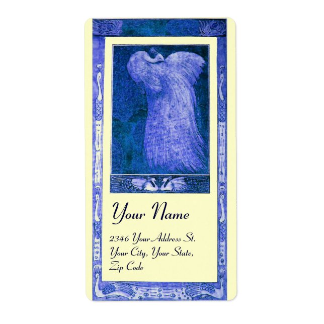 WEDDING LOVE PEACOCK , blue cream (Front)