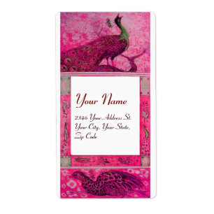 WEDDING LOVE PEACOCKS ,red fuchsia pink white