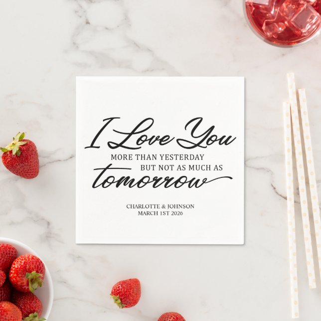Wedding Love Quote Napkin (Insitu)