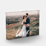 Wedding Love Script Personalized Photo Gift Block<br><div class="desc">Love Captured Eternally: Wedding Love Script Personalized Photo Gift Immortalize the essence of their union with our Wedding Love Script Personalized Photo Block. It's not merely a gift—it’s a timeless tribute to love, handcrafted to relive the magic of their special day for years to come. Delve into a gift that...</div>