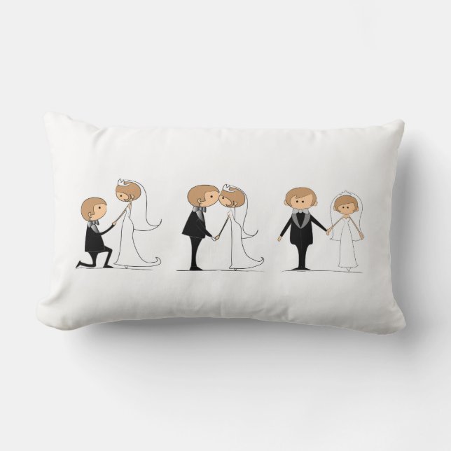 wedding lumbar pillow (Front)