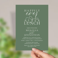 Wedding Lunch Invites, Elegant Happily Ever After